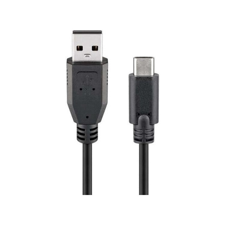 USB2.0-C-0.5 USB 2.0 snellaadkabel met Sync, 15 Watt - USB A naar USB C - 50 cm, Zwart