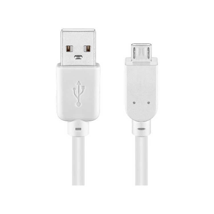 USB2.0-MC-1-W USB-A naar Micro-USB verloopkabel - 1 meter - USB 2.0 - Wit
