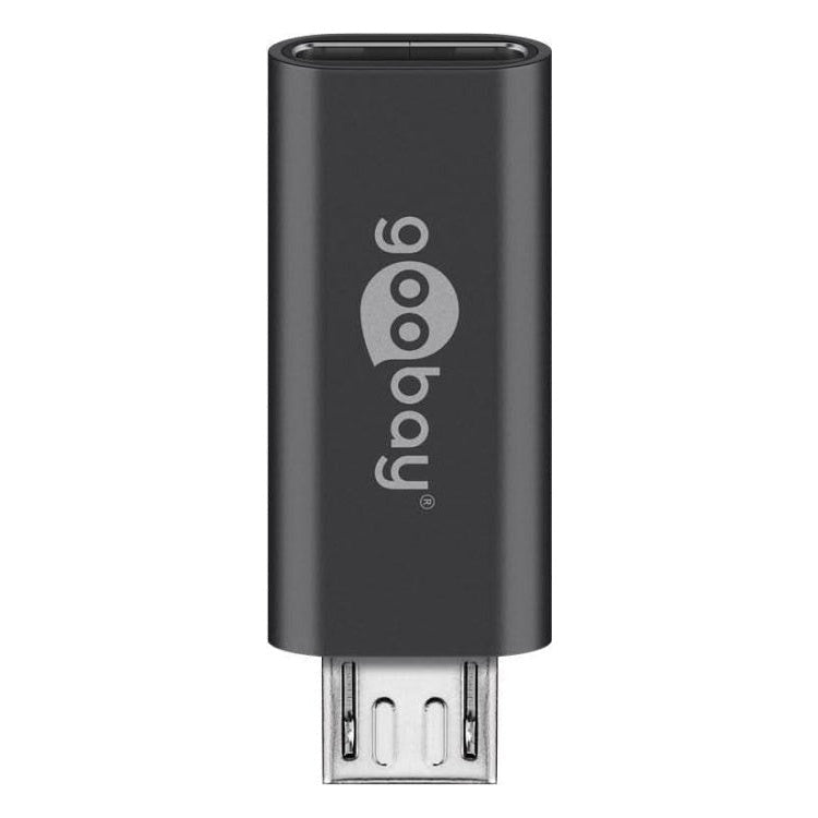 USB2.0-MC-C-ZI USB 2.0 Micro-USB naar USB-C adapter - USB OTG (On-The-Go) - Metallic