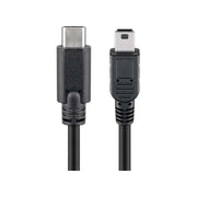 USB2.0-MN-C-0.5 Goobay Mini-USB naar USB-C verloopkabel - 50 cm - USB 2.0 - Zwart