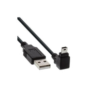 USB2.0-MN-HO-2 USB-A naar Mini-USB kabel 90° naar benden - 2 meter - Zwart - USB-2.0 - InLine®
