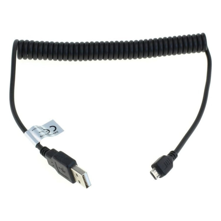 USB2.0-sprial-MC-1.2 Micro-USB datakabel - Spiraalkabel - Micro USB naar USB-A - 35 cm tot 95 cm