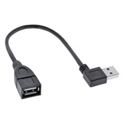USB2.0-V-0.2-H USB 2.0 male naar USB 2.0 female - Horizontaal haakse verloopkabel