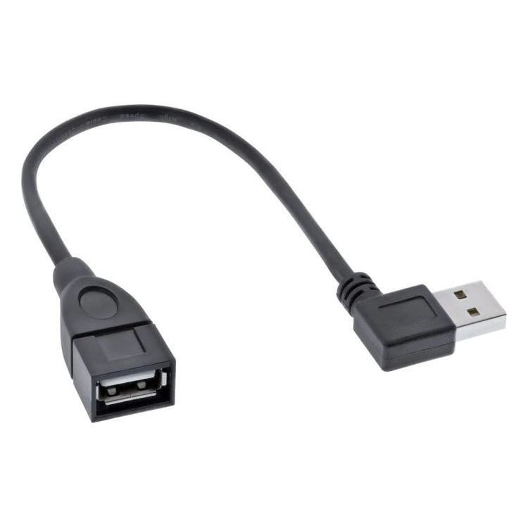 USB2.0-V-0.2-H USB 2.0 male naar USB 2.0 female - Horizontaal haakse verloopkabel