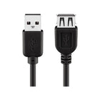 USB2.0-V-0.3 USB 2.0 verlengkabel - Male USB A naar female USB A - 30 cm - Zwart