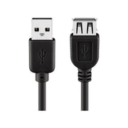 USB2.0-V-0.6 USB 2.0 verlengkabel - Male USB A naar female USB A - 60 cm - Zwart