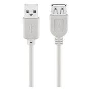 USB2.0-V-3-G USB 2.0 verlengkabel - Male USB A naar female USB A - 3 meter - Grijs
