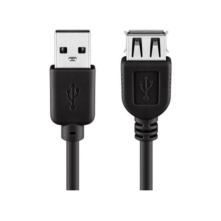 USB2.0-V-3 USB 2.0 verlengkabel - Male USB A naar female USB A - 3 meter - Zwart