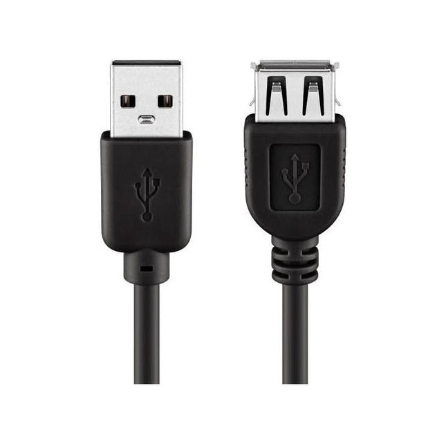 USB2.0-V-3 USB 2.0 verlengkabel - Male USB A naar female USB A - 3 meter - Zwart