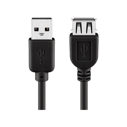 USB2.0-V-5 USB 2.0 verlengkabel - Male USB A naar female USB A - 5 meter - Zwart