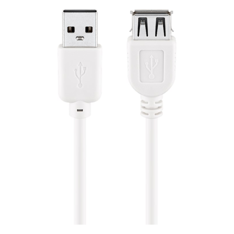 USB2.0-V-5-WT USB 2.0 verlengkabel - Male USB A naar female USB A - 5 meter - Wit