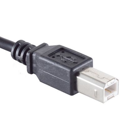 USB A naar USB B kabel - USB 2.0 - 1 meter - Zwart