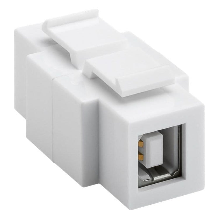 USB2A-2W-KS-WT USB keystone - Tweezijdig - USB A female naar USB B female USB 2.0 - Wit