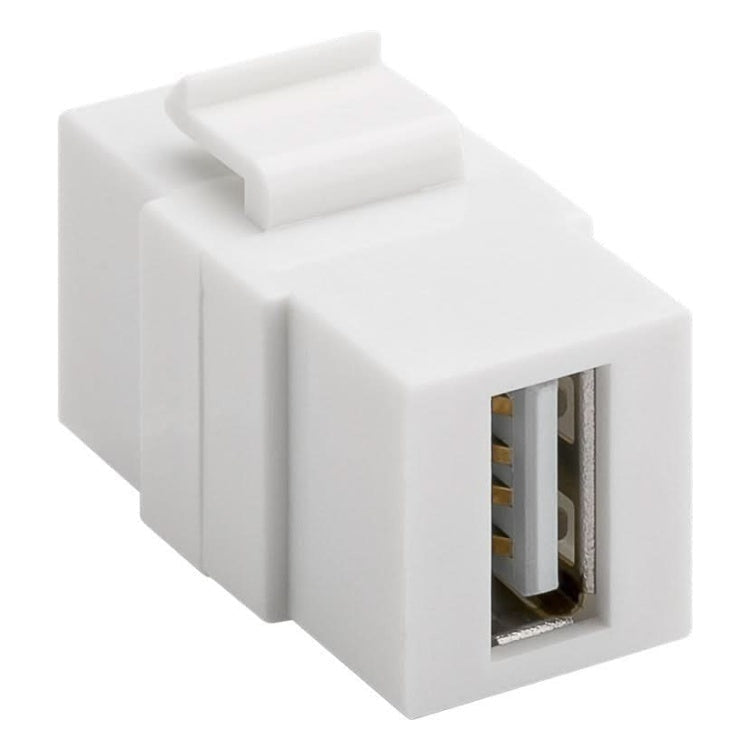 USB2A-KS-WT USB A keystone - USB A female naar USB A female USB 2.0 - Wit