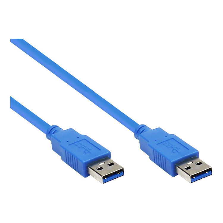 USB3.0-AA-5-BL USB A naar USB A kabel - USB 3.0 - 5 meter - Blauw