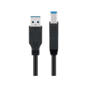 USB3.0-AB-1 USB -A naar USB-B kabel -USB 3.0 - 1 meter - Zwart
