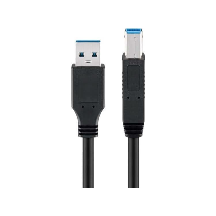 USB3.0-AB-3 USB -A naar USB-B kabel -USB 3.0 - 3 meter - Zwart