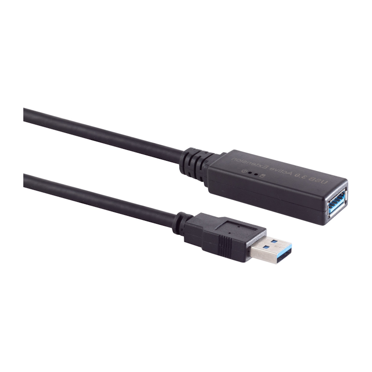 USB3.0-ACT-V-20 Actieve USB A naar USB A verlengkabel - USB 3.0 - 20 meter - Zwart