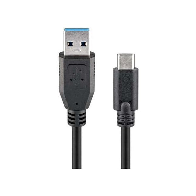 USB3.0-C-2 USB-C naar USB-A kabel - 2 meter - Zwart