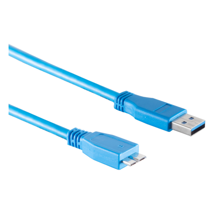 USB3.0-MC-5-BL Micro Micro naar USB-A USB 3.0 - 5 meter - USB 3.0 - Blauw
