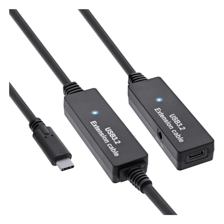 USB3.2-C-ACT-10 10 meter USB 3.2 Gen.1 actieve verlengkabel - USB-C naar USB-C - Zwart