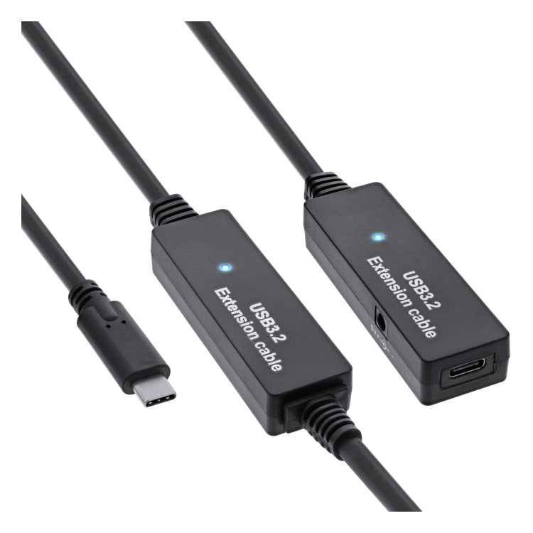 USB3.2-C-ACT-15 15 meter USB 3.2 Gen.1 actieve verlengkabel - USB-C naar USB-C - Zwart