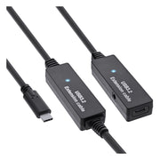 USB3.2-C-ACT-15 15 meter USB 3.2 Gen.1 actieve verlengkabel - USB-C naar USB-C - Zwart