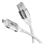 USB31C-RJ45-SLIM-W-3 3 meter premium Slimline USB-C naar RJ45 LAN-kabel - USB 3.0 - CAT6 - F/UTP - Wit