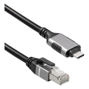 USB3C-RJ45-5 5 meter USB-C naar RJ45 verloopkabel - Cat 6 F/UTP - Zilvergrijs - USB-3.0 netwerkkabel