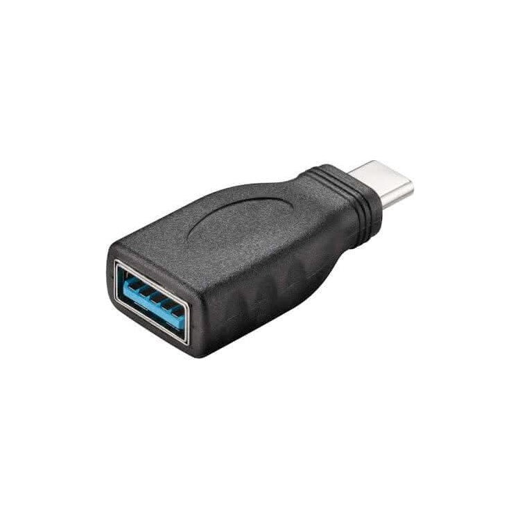 USBC-3.0-A USB-C male naar USB-A Female adapter - USB 3.0 - USB OTG (On-The-Go) - Zwart