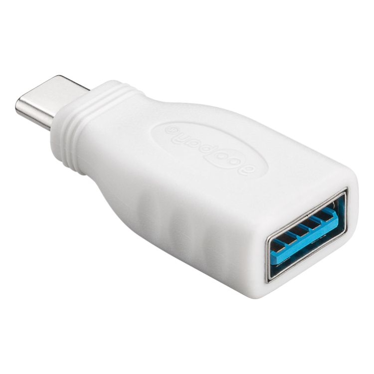 USBC-3.0-A-WT USB-C male naar USB-A Female adapter - USB 3.0 - USB OTG (On-The-Go) - Wit