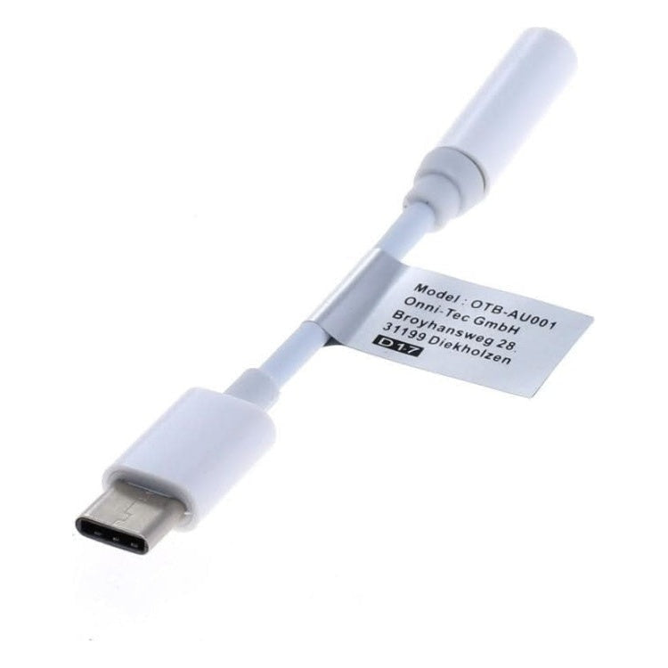 USBC-3.5mm-WT USB-C (m) naar 3,5 mm Jack (v) Audioadapter - 1 cm  - Wit - OTB