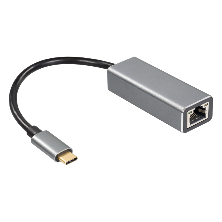 USBC-RJ45A USB-C naar RJ45 Ethernet-adapter - 1 Gbit/s - Grijs