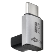 USBS-C-4.0-40g-240w-2 Haakse USB-C adapter - Boven/beneden - USB 4 40 Gbps - PD 240W 0 8K/60 Hz - Aluminium