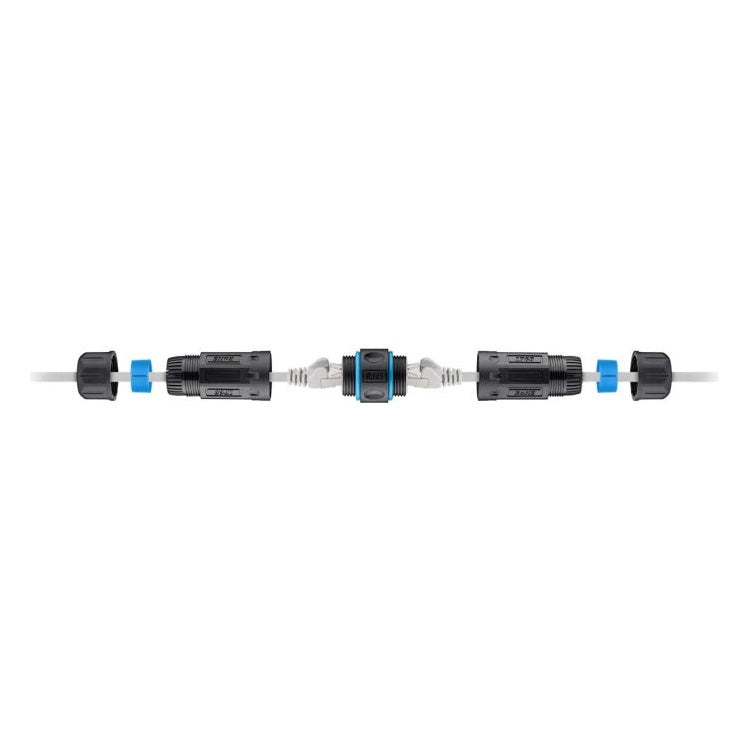 UTP-BUKP-C6A-U Cat 6a koppelstuk voor buiten - IP68 - 2 x RJ45 female - Afgeschermd