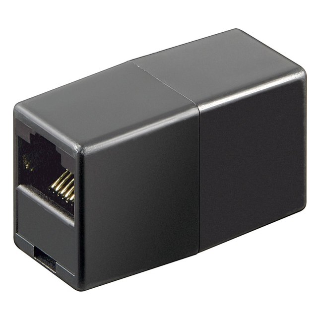 UTP-kp-ZW ISDN RJ45 koppelstuk - Niet afgeschermd - Niet voor netwerk - Zwart