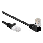 UU-C5A-0.25-H-ZW 25 cm Cat 5e U/UTP netwerkkabel - Zwart - Haaks