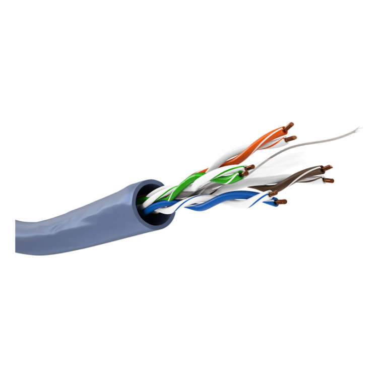 UU-SO-C6AC-R-50-BL Cat 6a U/UTP netwerkkabel - 50 meter op rol - Stug - Blauw