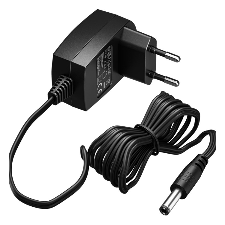 V-5V-5W-5.5x2.1 Voedingsadapter 5V / 1A / 5W - Eurostekker - 5,5 mm x 2,1 mm DC Plug - 1,8 meter kabel - met LED-indicator