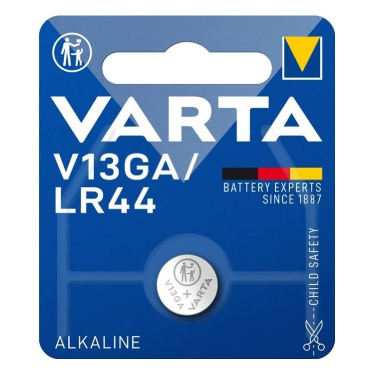 V13GA-VRT-1 Varta 1,5 volt knoopcel batterij Lr44  -  1 stuk