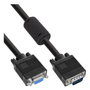 VGA-MV-0.5 50 cm Premium VGA Monitorverlengkabel met Ferrietkernen - CCS Ader - Zwart