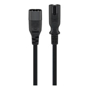 VK-C7-2M-ZW 2 meter C7 verlengkabel - type C7/C8 2 x 0.75 mm² - Zwart