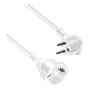 VK-PL-F-2-WT 2 meter verlengkabel CEE 7/7 platte stekker 3 x 1,5 mm² - wit