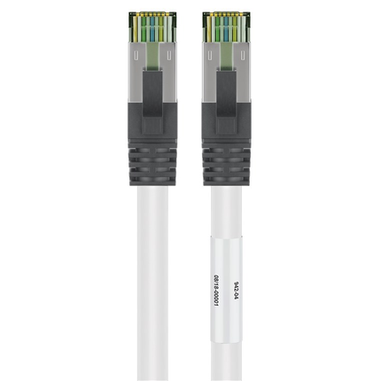 50 cm Cat 8 S/FTP (PiMF) netwerkkabel - 100% koper - LSZH - Wit