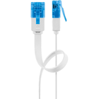 50 cm Cat 6a U/UTP platte netwerkkabel - 100% koper - Wit