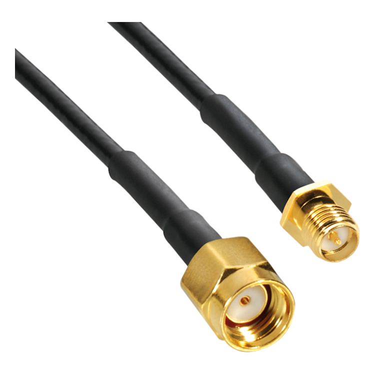 WLAN-5 5 meter WLAN antenne verlengkabel - RP-SMA (m) -> RP-RMA (f) - 50 Ohm