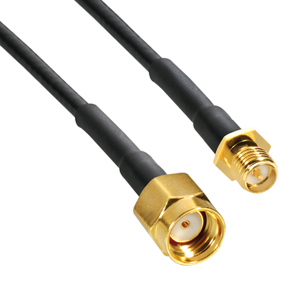 10 meter WLAN antenne verlengkabel - RP-SMA (m) -> RP-RMA (f) - 50 Ohm