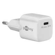 WT-2301USB20WGaN-2-WT Goobay 20 Watt kleine snellader - 1 x USB C PD - GaN lader - Wit