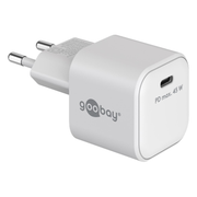 WT-2301USB45WGaN-WT Goobay 45 Watt kleine snellader - 1 x USB C PD - GaN lader - Wit