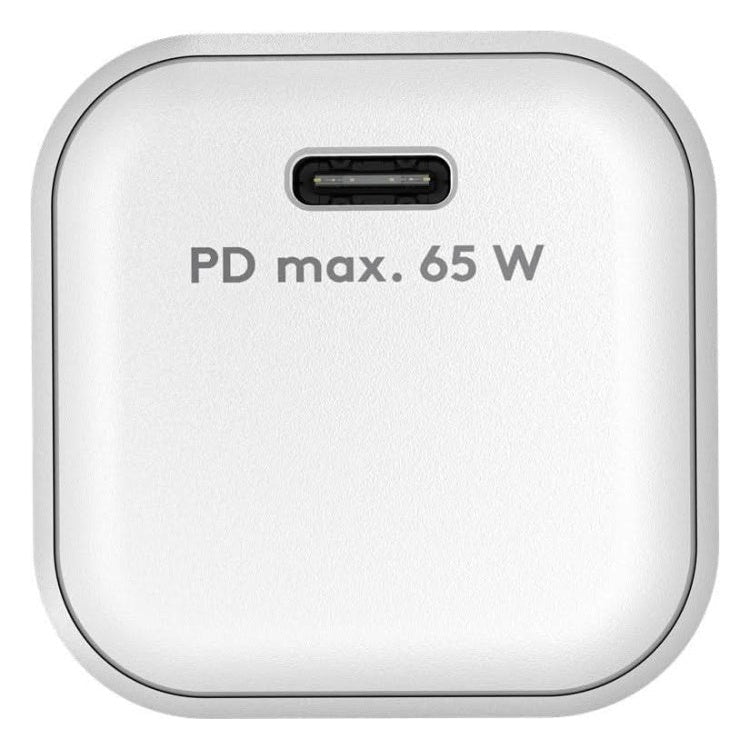 WT-2301USB65WGaN-WT Goobay 65 Watt kleine snellader - 1 x USB C PD - GaN lader - Wit